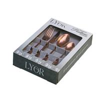 Faqueiro 24 Peças De Aço Inox Positano Rosé - LYOR