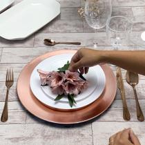 Faqueiro 24 Peças de Aço Inox Positano Rosé - Lyor