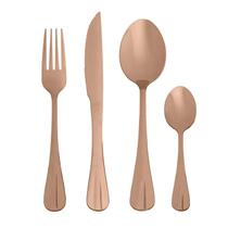 Faqueiro 24 Peças de Aço Inox Rose Gold Positano - Lyor