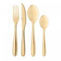 Faqueiro 24 Peças Gastro Dourado Aço Inox - Lyor