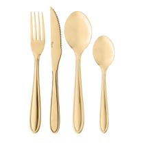 Faqueiro 24 peças gastro dourado inox lyor