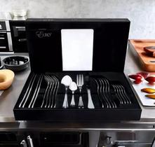 Faqueiro 24 Peças Inox Linha Euro Original Line Conjunto Talheres Luxo Garfo, Faca, Colher e Chá