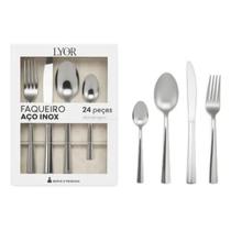 Faqueiro 24 Peças MONTENEGRO Aço Inox Lyor