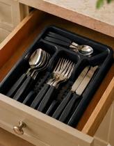 Faqueiro 25 Peças Inox Completo Conjunto de Facas Garfos e Colheres com Organizador para Cozinha GP6
