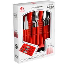 Faqueiro 25 Peças Inox Porta Talher De Gaveta Luxo Premium Kappa Color REF. AL182