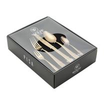 Faqueiro 30 Peças Aço Inox Pisa Dourado - Wolff