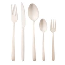 Faqueiro 30 peças de aço inox champanhe com Gift Box Viena Wolff Faqueiro 30 peças de aço inox champanhe com Gift Box Viena Wolff