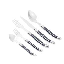 Faqueiro 30 Peças Em Inox Laguiole Kenya Preto Faqueiro 30 Peças Em Inox Laguiole Kenya Preto