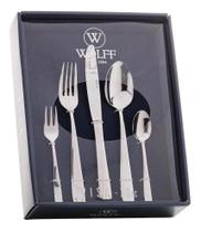 Faqueiro 30 Peças Inox Sofisticado Com Caixa Pisa Wolff