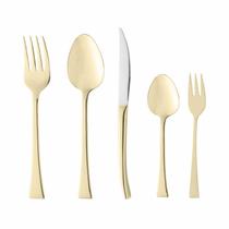 Faqueiro 30 Peças Wolff Berna de Aço Inox Dourado