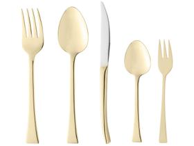 Faqueiro 30pc aco inox berna dourado