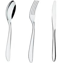 Faqueiro 36 pçs Faca Ponta Redonda Garfo Colher de Sopa Inox Bellagio Brinox Talheres de Mesa Faqueiro 36 pçs Faca Ponta Redonda Garfo Colher de Sopa Inox Bellagio Brinox Talheres de Mesa