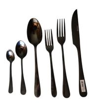 Faqueiro 36 pçs preto ônix luiza aço inox