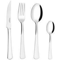 Faqueiro 48 peças Colher Garfo Faca de Mesa Inteiriça Aço Inox Toronto Talheres