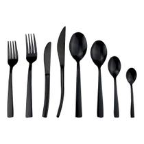Faqueiro 48 Peças Ravel Aço Inox Preto Premium - Fracalanza