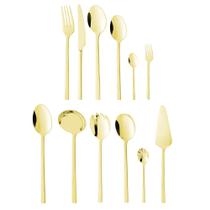 Faqueiro 54 Peças Wolff Firenze de Aço Inox Dourado