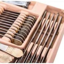 Faqueiro 84 Pçs Banhado Ouro 24k Faqueiro 84 Pçs Banhado Ouro 24k