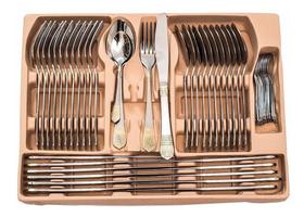 Faqueiro 84 Peças Banhado A Ouro 24k