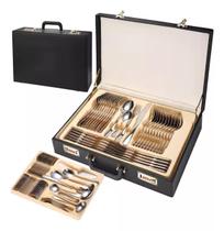 Faqueiro Aço Inox 72pçs Caixa Maleta Couro Faqueiro Aço Inox 72pçs Caixa Maleta Couro