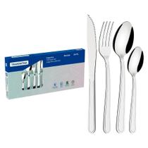 Faqueiro Aço Inox Tramontina Búzios 24 Peças Inox Faqueiro Aço Inox Tramontina Búzios 24 Peças Inox