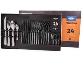 Faqueiro Brinox Módena 24 Peças Aço Inox