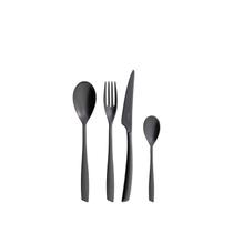 Faqueiro bugatti 24 peças preto fosco isbd-faq24