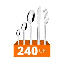 Faqueiro Búzios Com 240 Peças Totalmente Em Aço Inox Ibag - Tramontina Faqueiro Búzios Com 240 Peças Totalmente Em Aço Inox Ibag - Tramontina