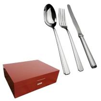 Faqueiro Clássico Moderno 130 Peças Aço Inox 18/10 3,5mm Com Estojo Fracalanza