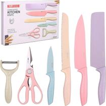 Faqueiro Colorido Em Inox Estilo Colours Com Top Tesoura