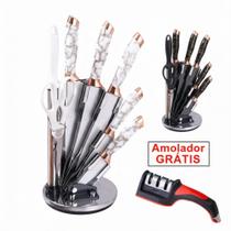 Faqueiro Completo 9 Peças Antiaderente Profissional Inox