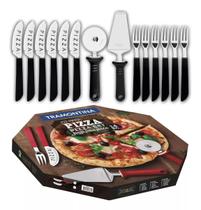 Faqueiro Completo Talher De Pizza Tramontina Faca Garfo 14pç