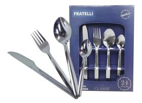 Faqueiro Conjunto De Talheres 24 Peças Inox Classic Fratelli Faqueiro Conjunto De Talheres 24 Peças Inox Classic Fratelli