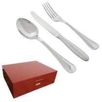 Faqueiro Croisé 130 Peças Aço Inox 18/10 3,5mm Fracalanza Com Estojo