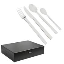 Faqueiro Dalper Hercules 101 Peças Aço Inox com Estojo de Madeira