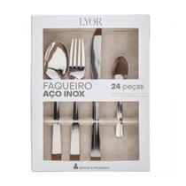Faqueiro de 24 peças 6 pessoas montenegro aço inox Faqueiro de 24 peças 6 pessoas montenegro aço inox