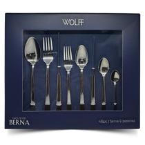 Faqueiro de Aço Inox Berna 48 peças Gift Box Wolff