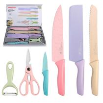 Faqueiro De Cerâmica Color Chef Kit Completo Com 6 Peças