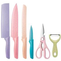 Faqueiro De Cerâmica Color Chef Kit Completo Com 6 Peças