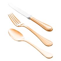 Faqueiro de Inox Wolff 101 Peças Sem Estojo Geneve Gold Rosé