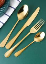 Faqueiro Dourado Victoria 32 Peças - By Fineza