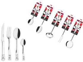 Faqueiro e Utensílios em Inox Simonaggio Disney - Minnie e Mickey - 29 Peças