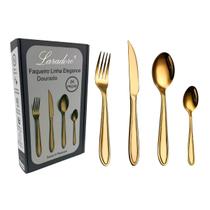 Faqueiro em Aço Inox - Laradore Elegance Dourado (24 Peças) Faqueiro em Aço Inox - Laradore Elegance Dourado (24 Peças)
