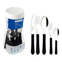 Faqueiro em Aço Inox Leme - 20 Peças - Tramontina - PRETO