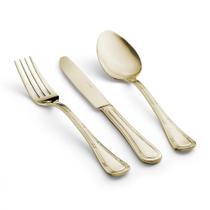 Faqueiro em aço inox Saint James Lace Champagne Gold 101 peças: Requinte e brilho para a sua mesa