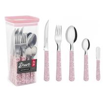 Faqueiro em Inox 20 Peças + Pote Sintonia Decor Quartz