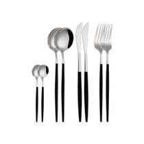 Faqueiro em inox Haus Dublin 8 peças preto Faqueiro em inox Haus Dublin 8 peças preto