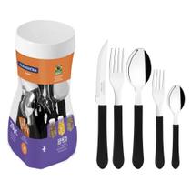 Faqueiro em Inox Leme Preto com 20 Peças - 23198018 - TRAMONTINA