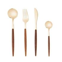 Faqueiro Em Inox Organic Dourado Com 24 Peças Lyor Faqueiro Em Inox Organic Dourado Com 24 Peças Lyor