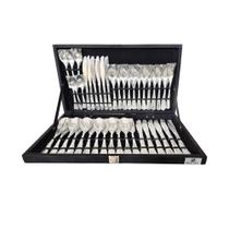 Faqueiro Estojo Madeira Veludo Preto 42 Peças Olímpia - Hercules