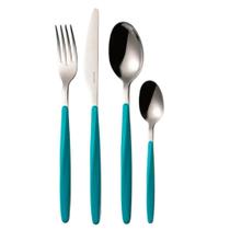 Faqueiro Fusion Azul Mate 24 Peças - Guzzini Faqueiro Fusion Azul Mate 24 Peças - Guzzini